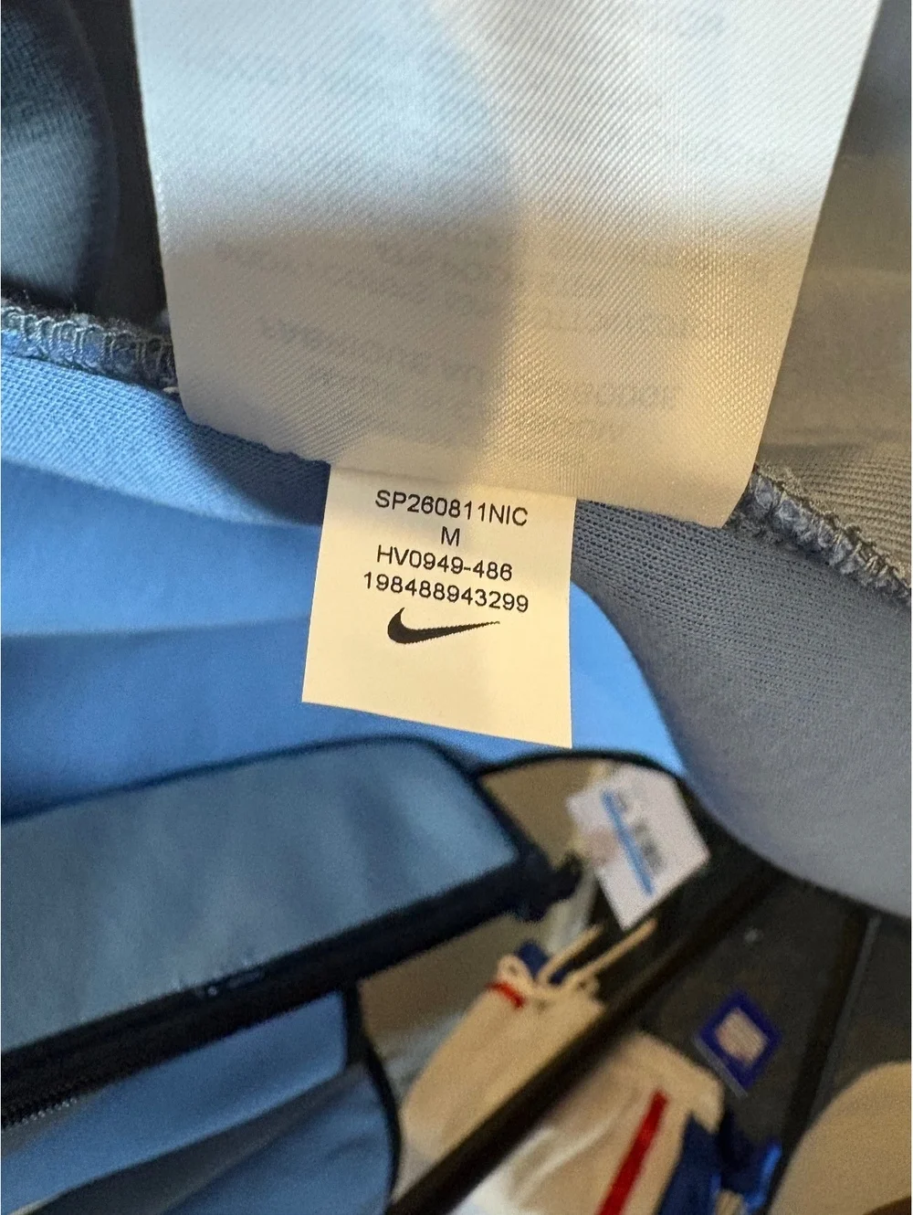Nike Tech Men's Full-Zip Hoodie Jacket Size M Blue and Gray